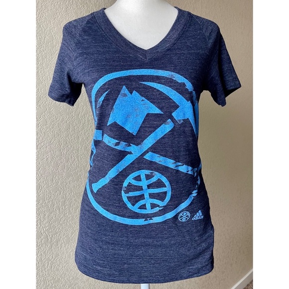 Adidas Denver Nuggets V-neck T-shirt - Picture 1 of 2